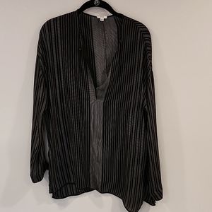 Black silk VINCE Blouse, 10